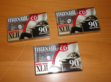 Maxell XLII 90 Blank High Bias Audio Cassette Tapes Type II Lot of 3 Sealed
