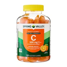 Spring Valley Vitamin C Extra Strength Orange Flavor, 500 mg, 120 Tablets