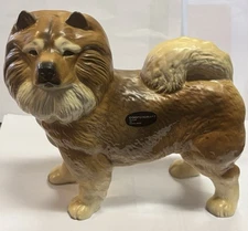 Large Coopercraft Chow Chow Dog Figure. Labelled. Length 9” Height 7.5”