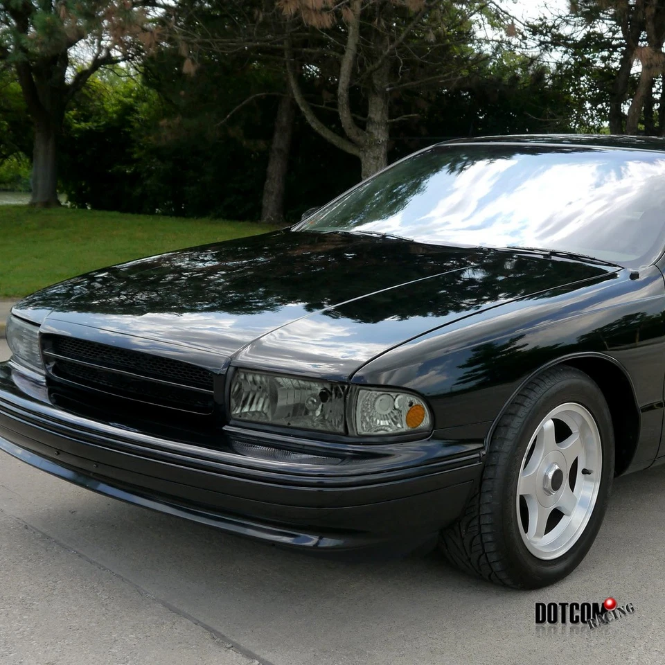 Fits 1991-1996 Chevy Caprice 94-96 Impala Smoke Headlights w/ Corner Lamps Pair - Image 2 of 4