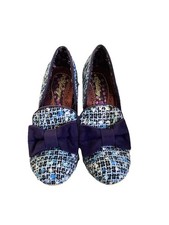 BNWOB Ladies Mutiny by Irregular Choice Blue Boucle Bow Shoes, UK 6, EU