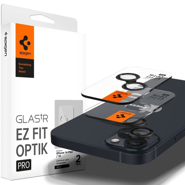 Spigen Optik.Tr EZ Fit Kameraschutz 2Er FüR Iphone 14/15 Schwarz-image