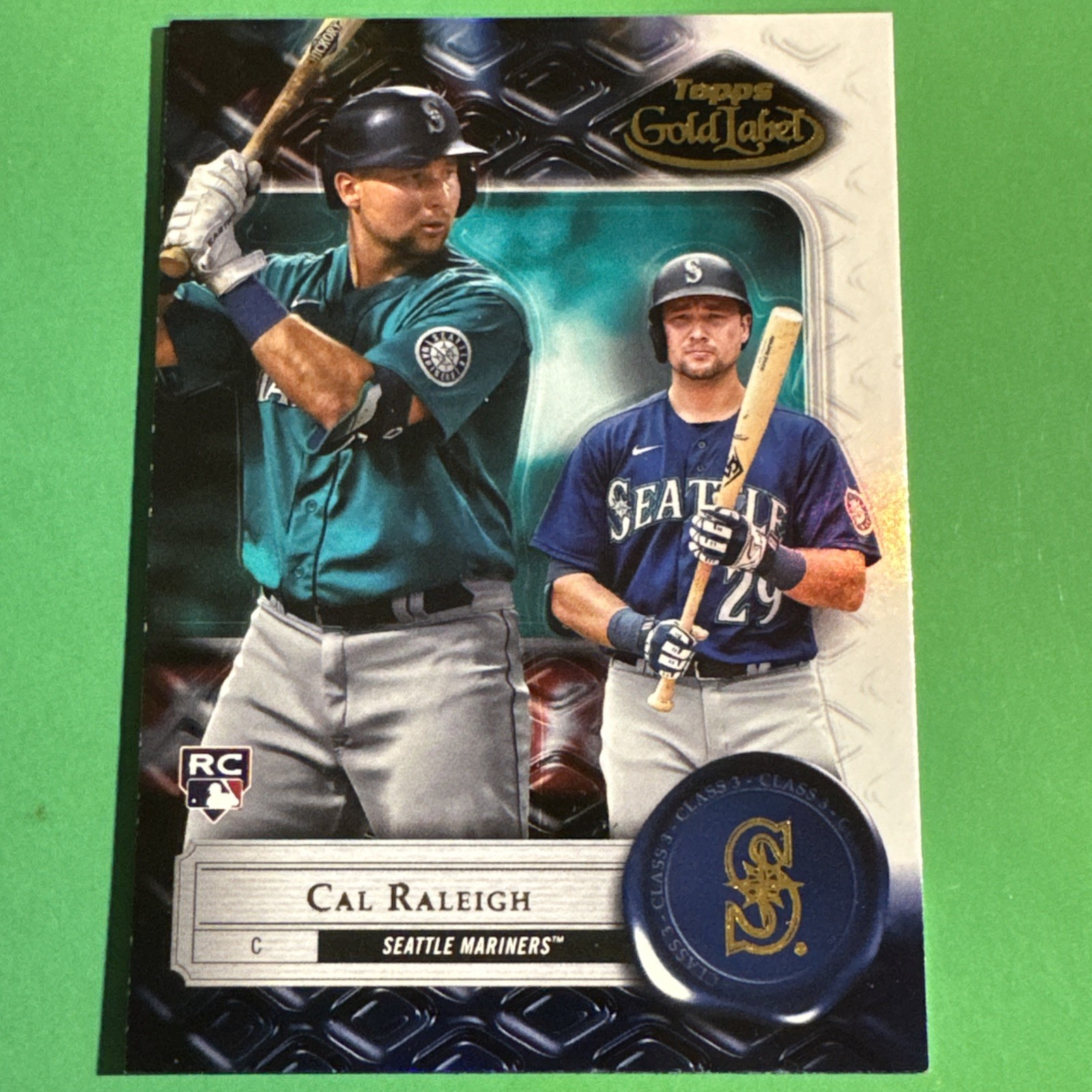 2022 Topps Gold Label Cal Raleigh #7 RC Class 3 Seattle Mariners