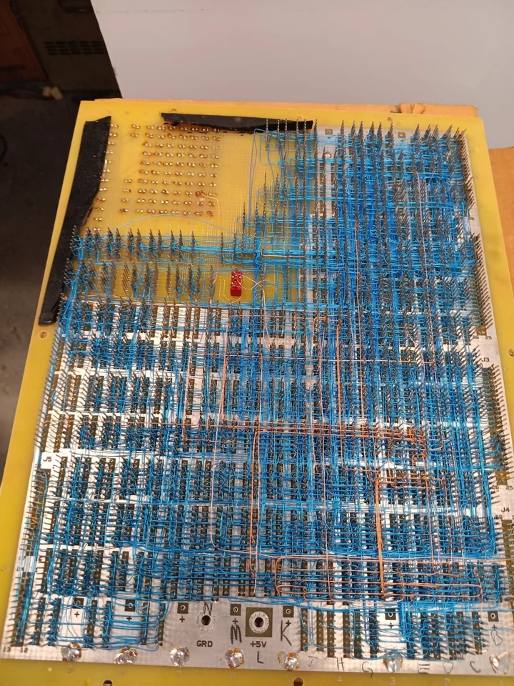 PCB depuración Wire-Wrap 1980 - BD 2738 5582 - placa lógica de pantalla Char Rec Foto 3 de 4