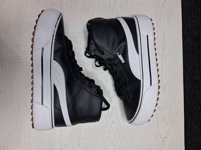 PUMA Women's Black/White LaceUp HighTop Sneakers US 10 EU 41 UK 7.5 MPN387082-03