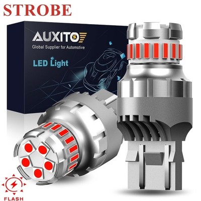3157 7443 23-LED Red Strobe Flash Blinking Brake Stop Tail Parking Light Bulbs