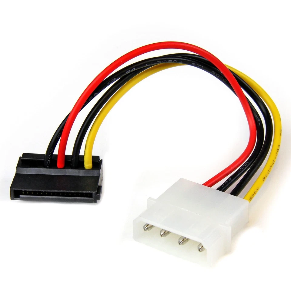 StarTech 6in 4 Pin LP4 to Left Angle SATA Power Cable Adapter (SATAPOWADPL) - Image 2 of 4