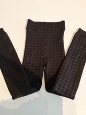 Primark Fleece Lined Leggings Size S New Black Elastic Waist Cuffed Ankles