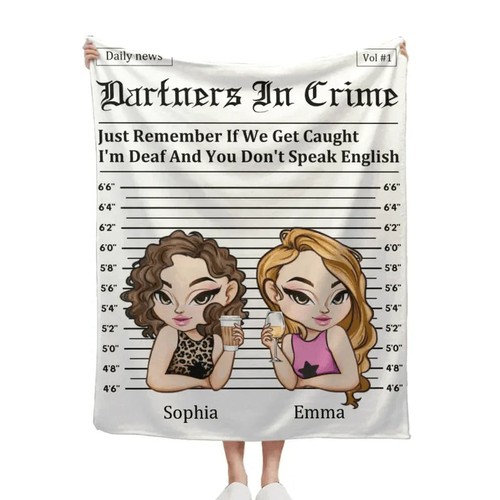 Customized Friendship Funny Blanket - Personalized Name and Friends Character - Picture 2 of 10