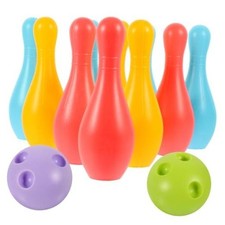 1Set Plastic Bowling for Indoor Outdoor Recreational Bowling Plaything Fun