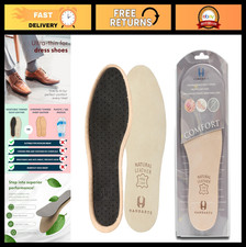 Thin Leather Sockless Insoles for Men  Natural Goatskin Inserts - Anti-Odor, Sw