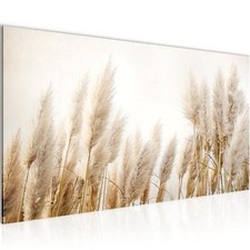 Wandbilder Wohnzimmer Boho Pampasgras 100 x 40 cm Flur Schlafzimmer Deko