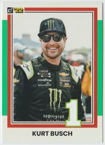 2022 Donruss NASCAR Lime Green #179 Kurt Busch RETRO