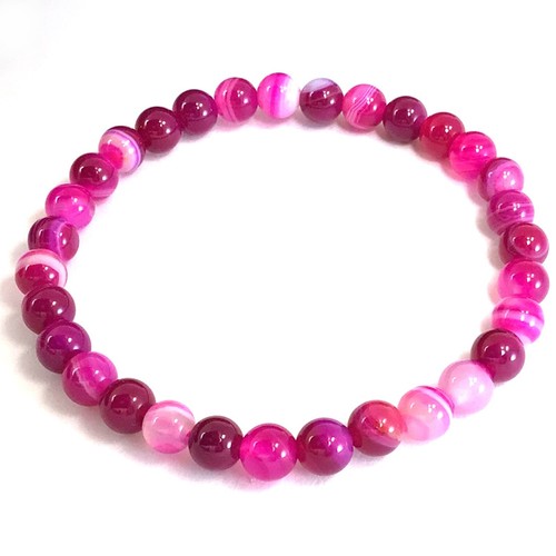 6MM Round Beaded Handmade Natural Gemstone Balance Stretch Bracelet Healing 7.5" - Picture 20 of 162