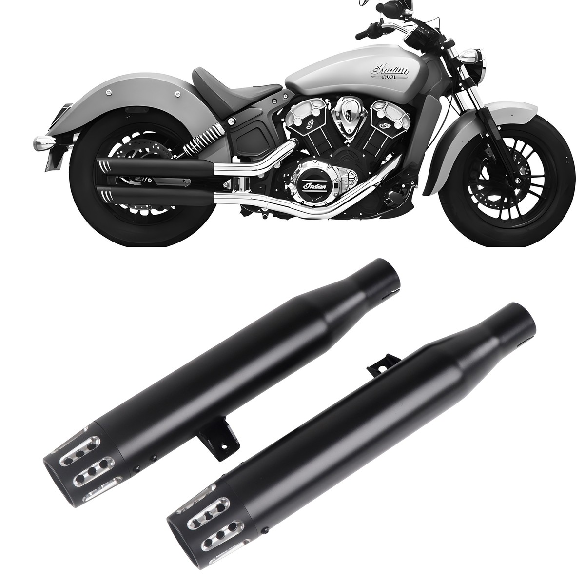 Slip Ons for Indian Scout Exhaust, Grear Sound for Indian