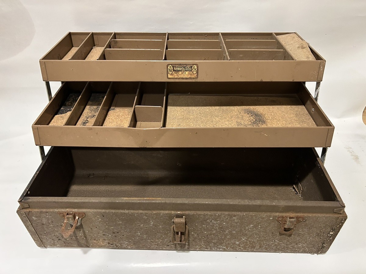 Kennedykits BIGHORN LINE ケネディー　オールド　ボックス Vintage Kennedy Kits Bighorn Line Fishing Tackle Tool Box