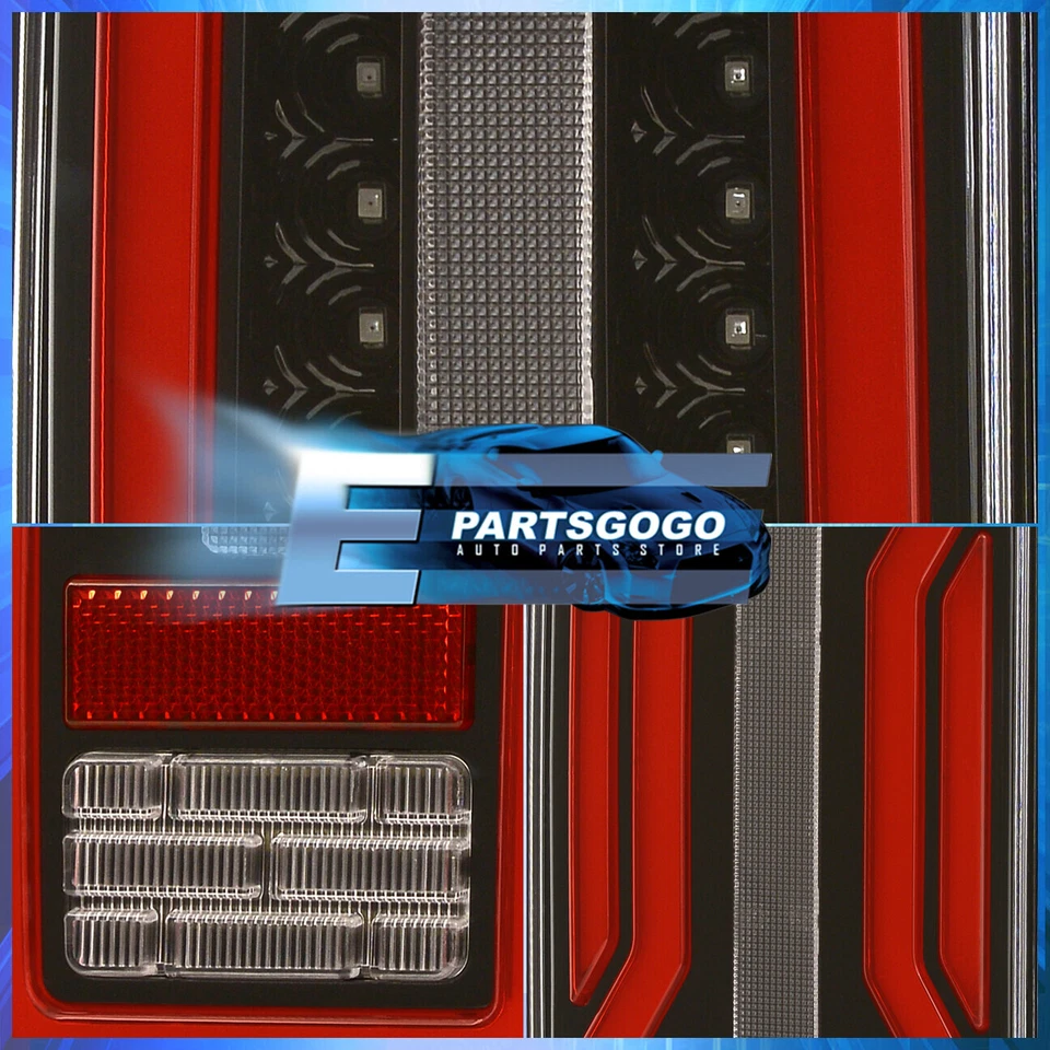 For 03-09 Hummer H2 LED Tail Brake Stop Signal Lights Assembly Lamps Left+Right - Image 3 of 4