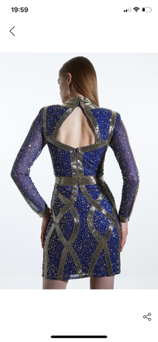 sequin dress size xs it doesn’t fit me was to late for return it - Picture 2 of 13