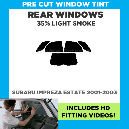 Pre Cut Window Tint For Subaru Impreza Estate 2001-2003 - 35% Light Rear - Picture 1 of 6