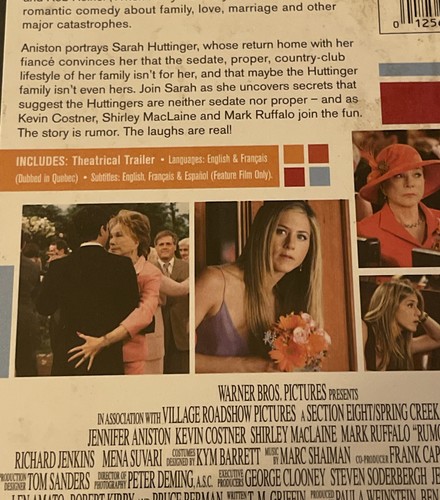 Rumor Has It starring Jennifer Aniston, Kevin Costner (DVD, 2006, Widescreen,NEW - Picture 4 of 10