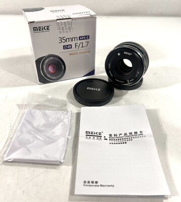Meike 35mm F1.7 Manual Focus MF Prime Lens For Canon EF-M Cameras, New Open Box