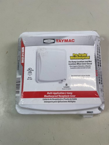 Taymac Weatherproof Cover Double Gang Box 2 Gang in White MM1410W - Picture 3 of 7