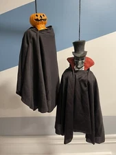 VTG Pair 2-Paper Magic Group  Skull Vampire Pumpkin JOL Halloween Hanging Decor
