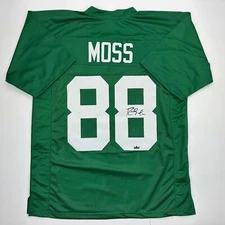 Facsimile Autographed Randy Moss Marshall Green Reprint Jersey Size Men's XL
