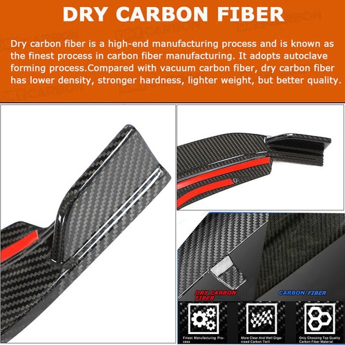 For Audi A3 S3 8Y Sedan 2022-2024 Real Carbon Fiber Front Bumper Lip Splitters - Picture 10 of 14