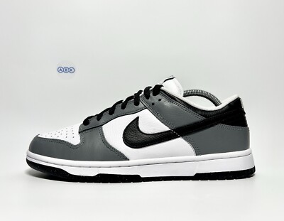 Herren Nike Dunk Low ID By You Turnschuhe Leder Weiß Schwarz Grau UK Größe 8,5 EU 43