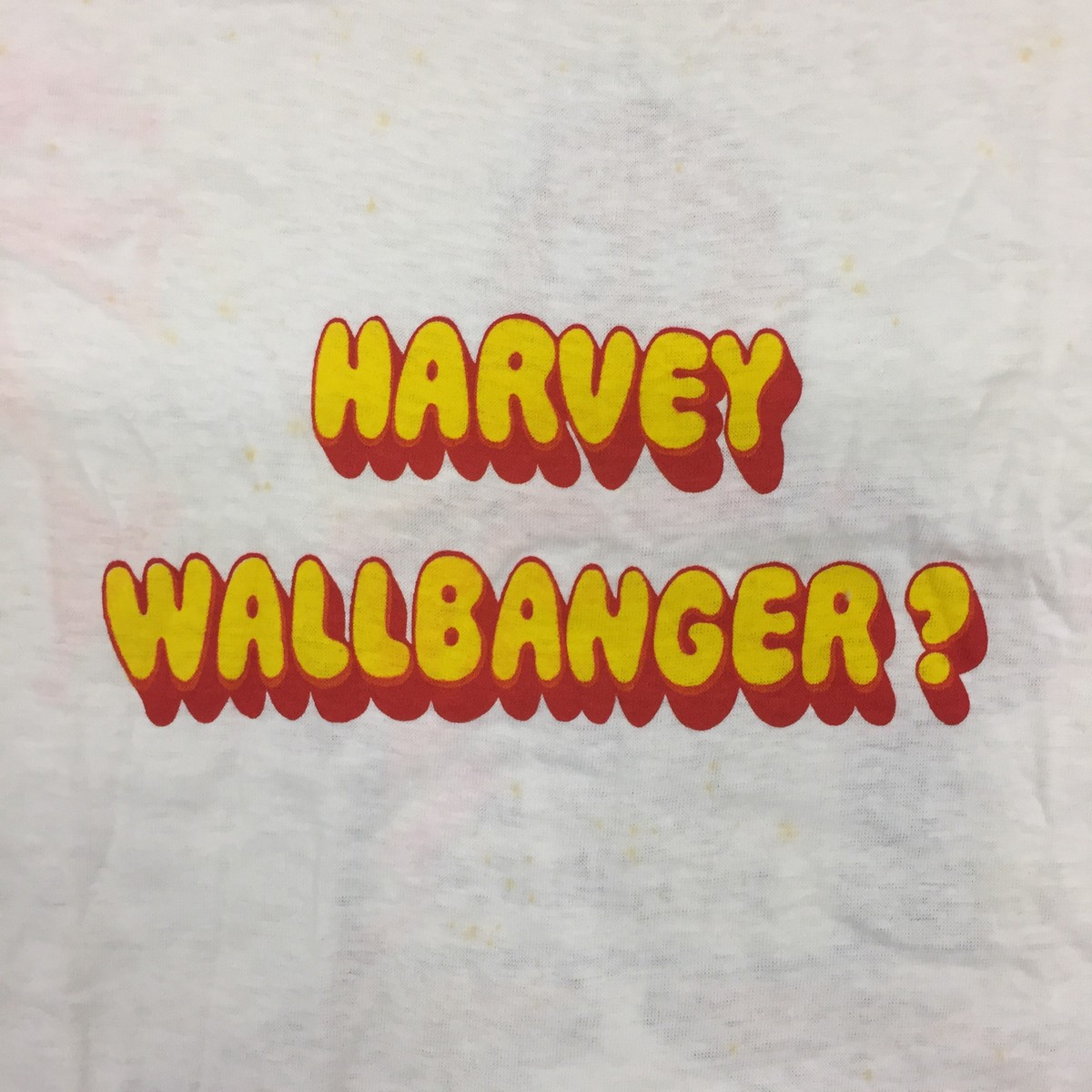 Vintage 1970s Harvey Wallbanger Champion White Yellow Cocktail