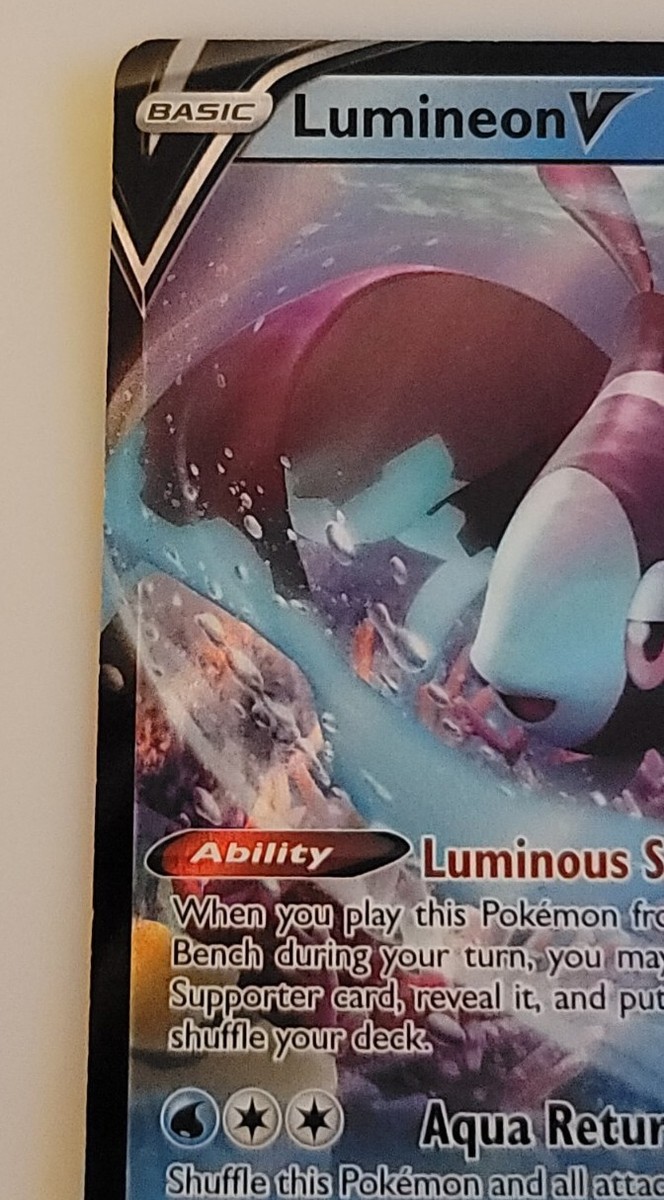 lumineon v pokemon card value Ultra Rare 040/172 TCG Brilliant Stars [2W] Aqua Return (120) Shuffle this Pokémon and all attached cards into your deck Lumineon V Price & Card