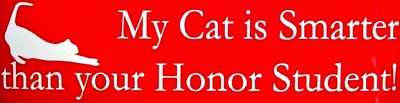 My Cat is smarter than your Honor Student Bumper Sticker