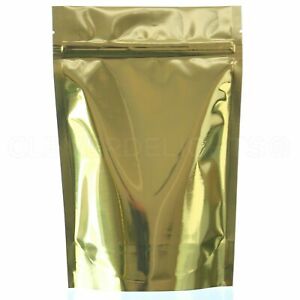 25 Silver/Clear Stand Up Pouches 7" x 11.5" x 4" 16oz  Resealable Ziplock Bag
