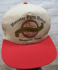 Vintage Snapback Trucker Hat "Muenster Farm Mutual" Texas Red and White