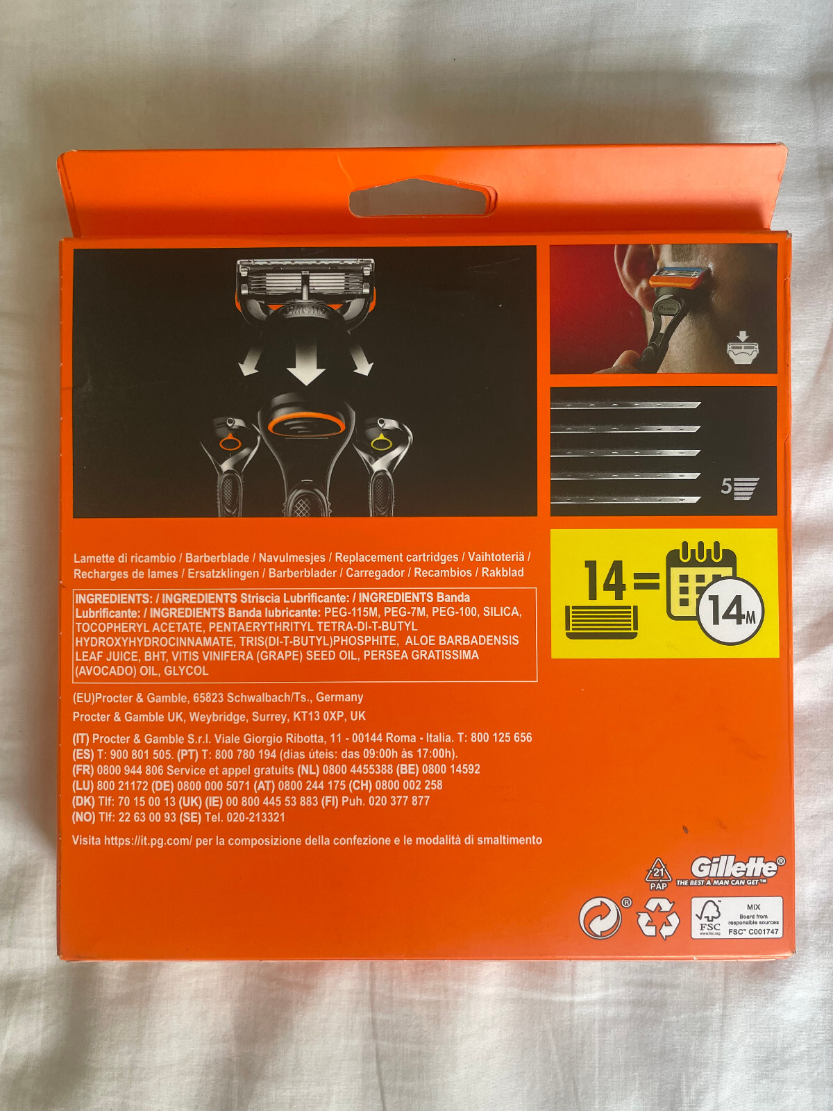 Gillette Fusion 5 Razor Blades 14 blades eBay