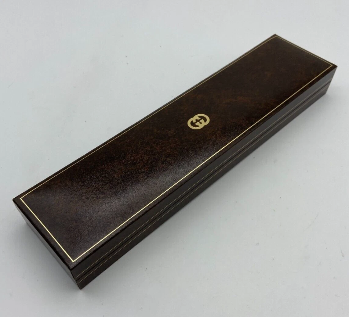 Boîtier de montre Gucci vintage long marron #1528