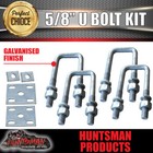 Galvanised 50mm X 150mm 5/8" BSW High Tensile Trailer Caravan U bolt kit Boat