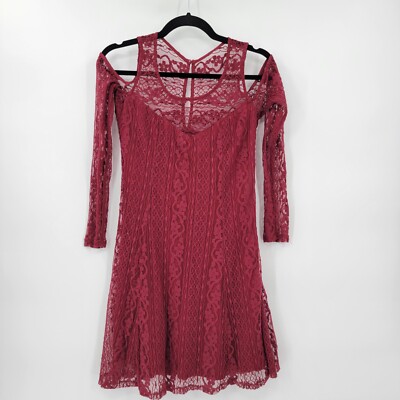 hollister red lace dress Hollister | Dresses | Hollister Burgundy Lace Dress