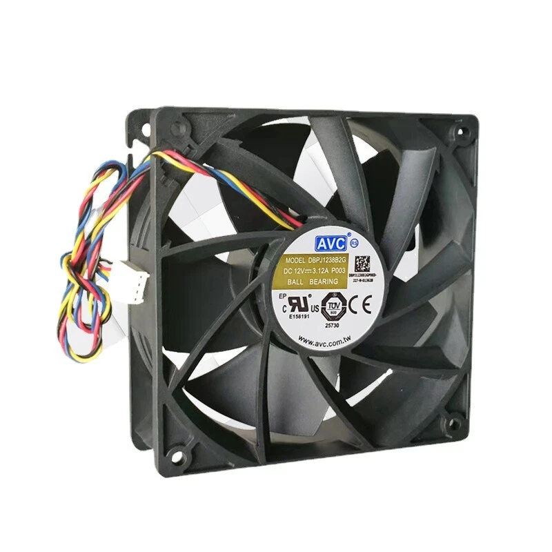 1pc AVC DBPJ1238B2G 12038 12V 3.12A 12cm double ball T2T T2 miner cooling fan - Image 2 of 4