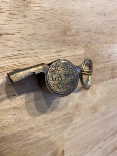 LAPD Insane Asylum Jailer Whistle Jailer Collector USA BRASS Los Angeles LA GIFT - Picture 9 of 12