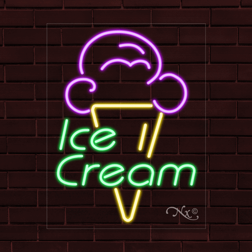 NEU "EIS" mit LOGO 28x22x1 ZOLL LED FLEX FENSTER/WAND INNEN SCHILD 30408 - Bild 1 von 1