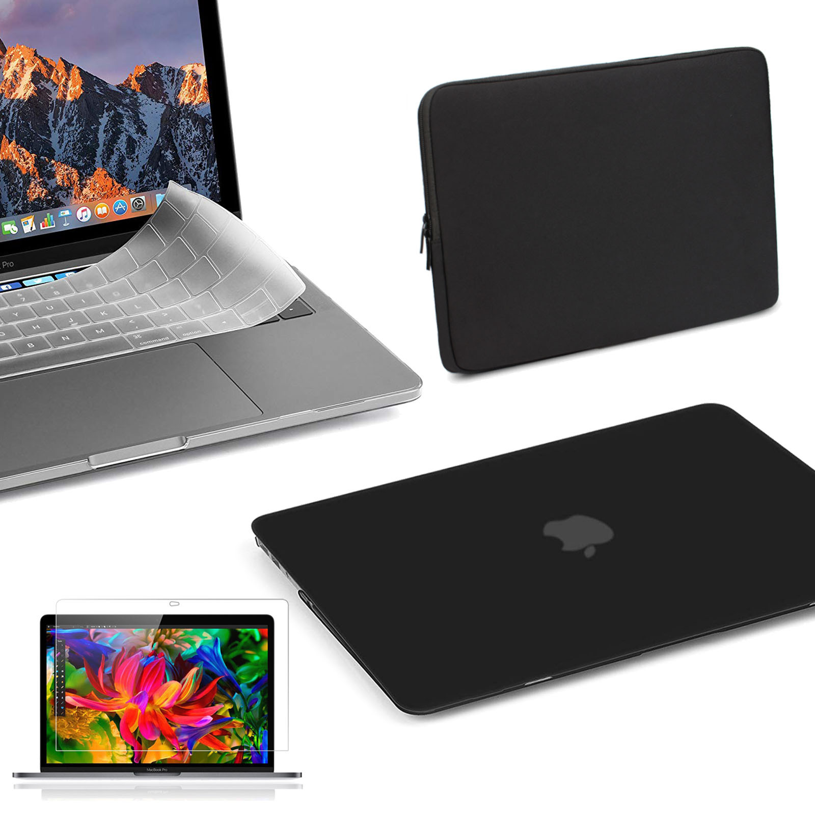 4 In 1 Bundle Macbook Pro Touch Bar 13 Inch Case 18 17 16 Hard Cover Bag Laptop Desktop Accessories Computers Tablets Network Hardware