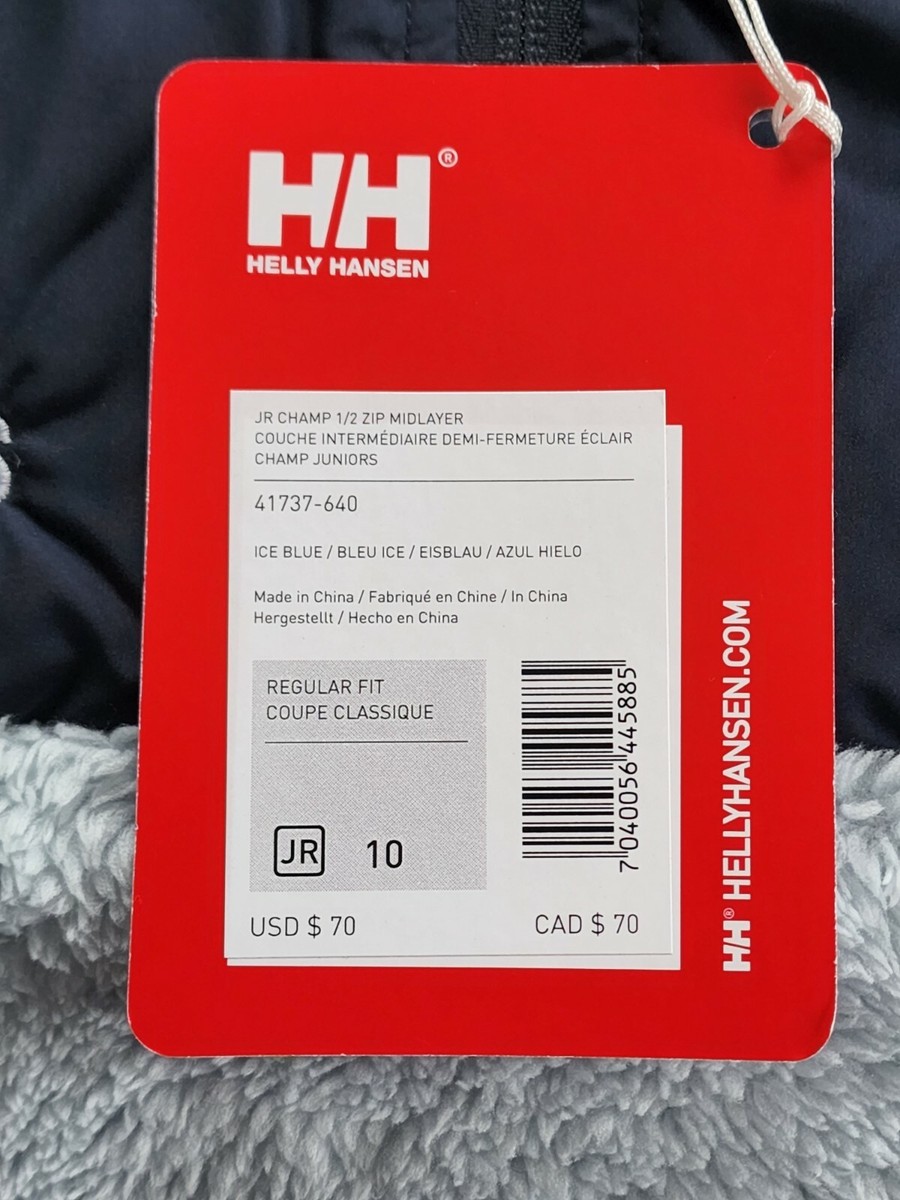 Helly Hansen Sweat polaire Champ 1/2 Zip Enfants (Bleu) | privatesport