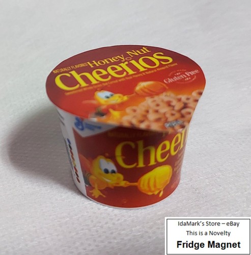 CHEERIOS Honey Nuts Breakfast Cereal Cup Novelty FRIDGE MAGNET Indonesia 3D