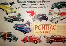 Original Pontiac 1936 "proud of the beauty, amazed by the thrift" Paper Ad