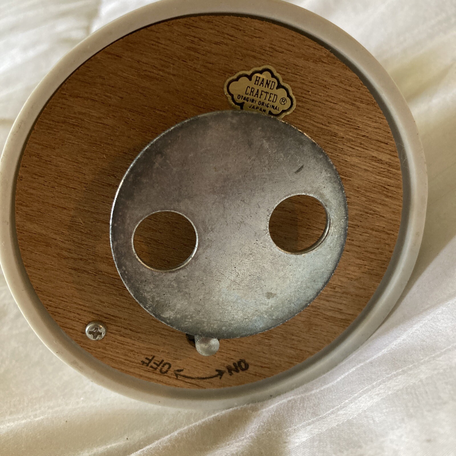 Vintage Otagiri Japan Music Box Owl Plays Moonlight Serenade Porcelain