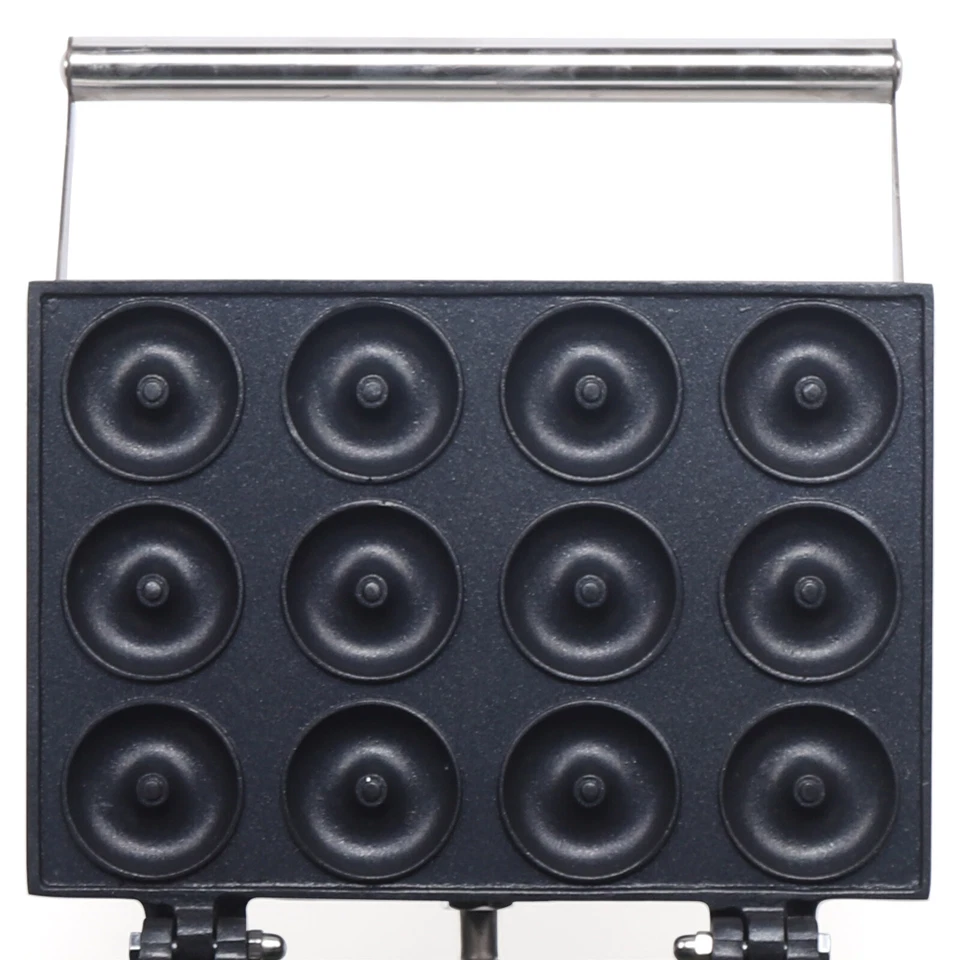 1550W Commercial Nonstick Electric Mini Doughnut Donut Machine Maker 12pcs Baker - Image 4 of 4