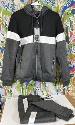 D-Rock D-Project Poly Zip Hooded Track Suit Hoodie + Jogger Men's Size Small