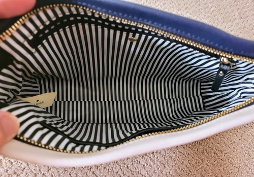 100% AUTÉNTICO BOLSO BANDOLERA DE CUERO SAFFIANO KATE SPADE 2 TONOS NUEVO - Imagen 9 de 12